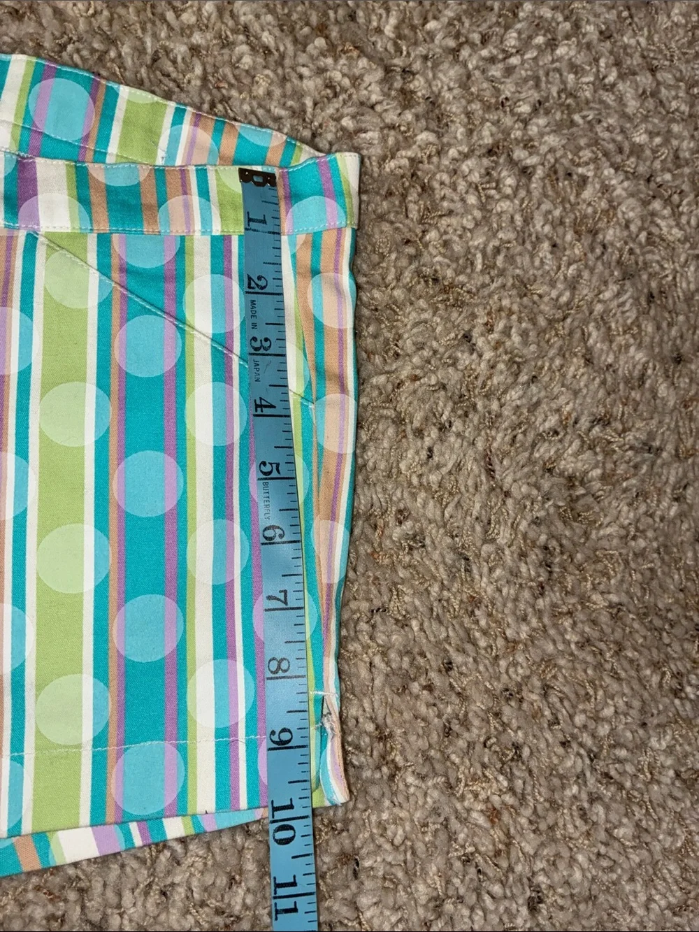 GUESS Striped Pastel Cotton Blend Women's Shorts